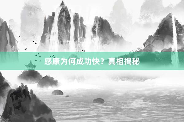 感康为何成功快？真相揭秘